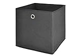 Möbel Akut Faltbox 4er Set anthrazit schwarz, Aufbewahrungsbox für Raumteiler oder Regale