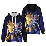 FNAF Security Breach Hoodie Sundrop Moondrop 3D gedruckt lässiger Pullover Five Nights Game Langarm Kordelzug Hoodies für Unisex, Typ 1, M