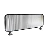 YJEUZCD Esstisch Bildschirme, Restaurant Gestreiftes Glas Dekorative Trennwände Gitter, Semi-privat Bar 30/50cm Niedriger Zaun Desk Divider (Farbe : Black-B, Größe : 50x50cm)