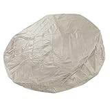 Jeanoko Whirlpool-Abdeckung, faltbar, rund, 190 silberbeschichtet, wetterfest, wasserdicht, Polyester, Whirlpool-Abdeckung, reißfest, für Badewanne(210 x 30 cm, Beige)