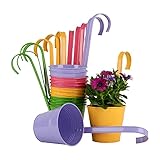 UNUS Hängetopf Set aus Metall Blumentopf zum Aufhängen, 13 cm Durchmesser (14er Set, Mehrfarbig)