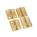 4 Stücke Eisen Schubladentür Schmuckkästchen Schrank Möbel Wein Holzkiste Scharniere 24 * 18mm Mini Gold Dekorative Scharniere mit Schrauben Unterlegscheiben für Türscharniere