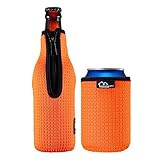 WK IEASON Bierflaschen-Sleeve-Isolatoren 12oz 330ml Standard-Bierflaschenkühler-Abdeckungen Reißverschluss-Flaschen-Jackenhüllen (orange)