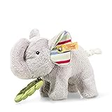 Steiff 242021 Timmi Elefant, Plüschelefant mit Beißring 17 cm, waschbar, grau