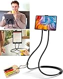 FLEXD-X Schwanenhals Tablet Halterung - Flexible Tablet Halterung Bett - Kindle Halterung Bett/Tablet Halter - iPad Halterung Ständer Tisch Auto Hüfte bis 18cm Gerätebreite