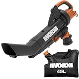 WORX WG505E Laubbläser & Laubsauger mit Mulcher 3000 W/ Laubsauger 3-in-1 Gerät inkl. Fangsack