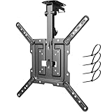 PUTORSEN 23-55 Zoll TV Deckenhalterung schwenkbar, Klappbar Höhenverstellbar Deckenhalterung für Fernseher, Fernseher Halterung für Flachdach oder Dachschrägen, Max Traglast 20KG, Max VESA 400x400mm