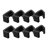 HANABASS 8 Stück U-Förmige Rattan-Stuhl-Schnalle Für Den Außenbereich Schwarze Becher Stuhl Sofa Terrasse Tisch Glas-Clip Sofa Couch Rattan-Möbel-Clips Schnittsofa-Clips