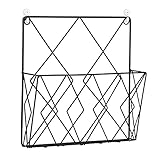 Guvkeug Wand BüCherregal Rack Home Schlafzimmer Wandregal Dekorative Regale Gitter Raumdekoration Wandregal Schwarz