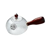 Luxshiny Japanische Teekannen Esszimmertisch-Set Chinesische Teekanne Lose Teekanne Drehbares Teekannen-Set Japanische Glas-Teekanne Chinesischer Stil Teekanne Holzgriff Teekanne