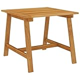 puraday Garten-Esstisch 88x88x74 cm Akazie Massivholz Dining Table Esszimmertisch Garten Esstisch Gartenmöbel Balkonmöbel Gartentisch Holz Balkontisch Terassenmöbel Außen Multifunktionstisch