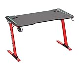 FIONEL PC Tisch Gaming Tisch Desktop PC Tisch Home Schlafzimmer Schreibtisch Schreibtisch Büro Schreibtisch Spiel Sporttisch Mit Lichtern PC Tisch Office Tisch (Color : B, Size : 140 * 60 * 73cm)