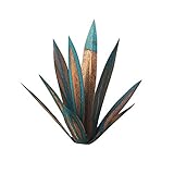 Zuoyue Gartenfiguren für Außen, Agaven Deko Gartendeko für Gärten Innenhöfe Balkone Park Metall Tequila Rustikale Metall-Haus Blätter Skulpturen Dekor (Blue, One Size)