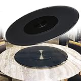 EMISOO 70cm Drehteller Lazy Susan Für Esstisch Gehärtetes Glas Drehscheibe 360 ° Drehbar Servierteller Schwerlast Platte Einfaches Teilen Von Essen (Size : Ø80cm/32in)