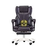 Chefsessel mit doppelter Rückenlehne, verdicktes PU-Leder, Schreibtischstuhl, ultimativer Komfort-Design, Polsterung, Massagefunktion, Gaming-Bürostuhl (Farbe: Rosa) (Schwarz) (Schwarz B)