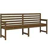 vidaXL Gartenbank Balkon Holzsitzer Outdoor Terrasse Sitzbank Picknickbank Sitzplatz Park Terrasse Sitz Honigbraun 203,5x48x91,5 cm Massivholz Kiefer