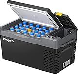 BougeRV CRPRO Kompressor Kühlbox 12v, 20 Liter Auto Kühlbox(-22℃~10℃), 12/24V DC &110-240V AC Tragbarer Auto Kühlschrank, 12v Kühlschrank, für Auto, Camping, Reisen