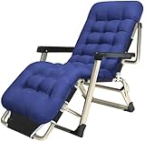 NOALED Klappbare Rasen-Lounge-Stühle, Sonnenliege, Liegestühle, Garten-Zero-Gravity-Stuhl, Liegestuhl für Outdoor, Strand, Terrasse, Camping, max. 250 kg Kapazität – Blau