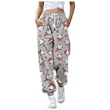 XTBFOOJ Culottes Hosen Damen Hose Damen Sommer Wanderhose Damen kurz 3/4 Jeans Damen Bluse Damen Haremshose flatterhose Damen Sommer Damenhosen elegant Sommer Summer Sommerhose Damen leicht