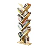 Bücherregal 9-lagiges Bücherregal, Baumförmige Bücher, CD-Ausstellungsstand, Bücherregal Aus Holz, Kann 50 Kg Bücherregal Tragen, Aufbewahrungsorganisator Bücherschrank Schlafzimmer Büro ( Color : Wal