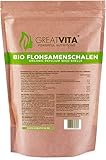 GreatVita Bio Flohsamenschalen, 99% rein, 500g indische Flohsamenschalen ballaststoffreich