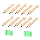 Cabilock 10 Stück Holz-Diy-Haken Holzgarderobe Holz-Kleiderständer Kappendekorationen Schal-Kleiderbügel Für Schrank Hutablage Für Wand Rustikale Holzhaken Holz-Kleiderhaken