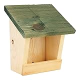 Vogelfutterhaus mit grünem Dach für den Garten – „Made in Germany“ mit positivem sozialen Beitrag