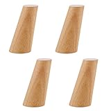 FRYSKY Möbelbeine Massivholz, Sofabeine Eiche, abgewinkelte konische Couchtischbeine, TV-Schrank-Ersatzbeine, DIY-Möbelprojekt, mit Zubehör, 4er-Set qiruiwang (Size : 12cm/4.7in)