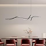 Bellastein LED Hängeleuchte Esszimmer Pendellampe kreativ modern Kronleuchter minimalistisch und atmosphärisch Bar- und Esszimmer Hängeleuchte minimalistische Pendelleuchte (schwarz, 160cm)