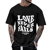 Männliches Frühlings- Sommer-beiläufiges Retro-Teildruck-T-Shirt Rundhals-Kurzarm-Oberteil Traineruhr (Schwarz #3,Schwarz #3)