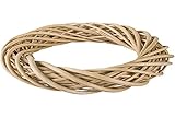 Rayher 65018000 Weidenkranz geschält, ca. 30 cm ø, Höhe ca. 7 cm, Adventskranz, Türkranz, Naturkranz, Weidenring, Kranz aus Weide