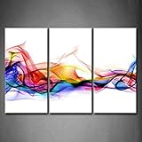 3 Verkleidung Frisch Schau Farbe Abstrakt Rauch Bunt Weiß Hintergrund Wandkunst Malerei Das Bild Druck Auf Leinwand Abstrakt Kunstwerk Bilder Für Zuhause Büro Moderne Dekoration
