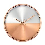 SAZDFY Modern Kreativ Keine Nummer Wand-ausgerüstet Leise Batterie Betrieben 12 Zoll Wanduhr Für Küche Schlafzimmer Heim Büro Lebend Zimmer Wand Dekor-Roségold 35x35cm(14x14inch)