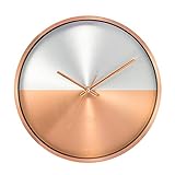 SAZDFY Modern Kreativ Keine Nummer Wand-ausgerüstet Leise Batterie Betrieben 12 Zoll Wanduhr Für Küche Schlafzimmer Heim Büro Lebend Zimmer Wand Dekor-Roségold 35x35cm(14x14inch)