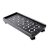 CPU Ständer Bewegliche CPU Halterung Bodenwanne bewegliche Pulley Fall Regal Home Office Einfache PC-Gehäuse Bracket Rack mit 4 Laufräder 2 Farben CPU Tower Ständer (Color : Schwarz)