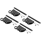 PATIKIL Lounge Chair Seat Latch Hinge, 2 Set Fixed Catch Lock und Release Recliners Replacement Parts Set für Faltbare Camping Strandkorb, schwarz