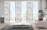 Vision S 080869 LISIO Schiebegardine, halbtransparent, Bambus-Optik, 260x60 cm, Farbe:grau, Größe:260 x 60 cm, Anzahl:6X