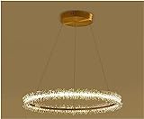 Kronleuchter Kristall Wohnzimmer Lampe Home Led Modernes Licht Luxus Restaurant Ring Lampe mit Kristall Kronleuchter (Singlering1000mm null)