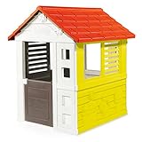 Smoby – Lovely Haus - Spielhaus für Kinder für drinnen und draußen, mit kleiner Eingangstür und Fenstern Gartenhaus für Jungen und Mädchen ab 2 Jahren