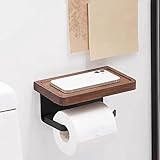 PEEHOO Toilettenpapierhalter Wandhalterung mit Selbstschraube für kleine Gegenstände, Papierrollenhalter für Badezimmer, Küche, Schlafzimmer, Schwarz C