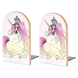 Hölzerne Bücherstützen Schmetterling Einhorn Stabiler Bücherständer Holzbuchständer Für Schwere Bücher