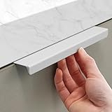2 Stück Unsichtbare Griffe Moderne Möbelgriffe Küchengriffe Türgriff Aluminiumlegierung für Kleiderschränke Schlafzimmer Schublade,Mit Schraube (Hole distance:128mm)