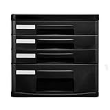 File cabinets Büro-Aufbewahrungsschrank mit vier Ebenen, Datenschrank, Aufbewahrungsschrank, Schreibtisch-Unterschrank, kleiner Fertigschrank, Kunststoff-Schubladenschrank, Bürobedarf, Schrank,