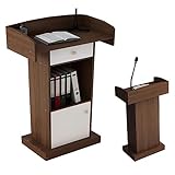 SXFYWYM Klassenzimmer-Podium, Kirchenkanzeln, Kanzel-Rednerpulte Mit Ablagefach, Brauner Holz-Stehpult, Hotel-Geschäftssaal-Präsentationsständer, Geeignet Für Hochzeitsgäste In Büros, Hotels, Schulen