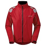 Ettore Wasserdichte Atmungsaktive Herren Fahrradjacke Hohe Sichtbarkeit Hi-Vis - Rot - Night Eagle II - M