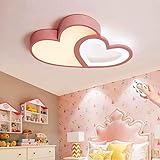 CNMKLM Dimmbar Kinderzimmerlampe LED Cartoon Deckenleuchte Modern Mit Fernbedienung Jungen Mädchen Acryl Herz Lampeschirm Kronleuchter Schlafzimmer Wohnzimmer Deckenbeleuchtung Innenbeleuchtung