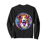 Graffiti Collie Dad Wandbild, Street Art Collie Sweatshirt