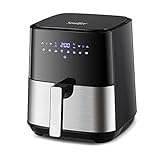 Sonifer Heißluftfritteuse 5L XL Heissluft Fritteusen Air Fryer mit Digitalem LED-Touchscreen, 8 Programmen, Automatische Abschaltung, ohne Öl, 1450W (XX-Large)