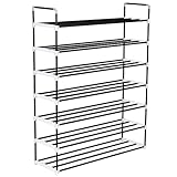 ZEYUAN Schuhregal mit 7 Etagen, Schuhablage, Shoe Rack, Schuh Regal, Schrank Für Schuhe, Shoe Shelf, Shoe Stand, Flurmöbel, Metall und Kunststoff Schwarz