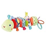 Fehn 055399 Activity-Puzzle-Raupe COLOR Friends – Motorikspielzeug zum Greifen, Puzzlen und Lernen für Babys und Kleinkinder ab 0+ Monaten – Fördert die Motorik – Größe: 36 cm